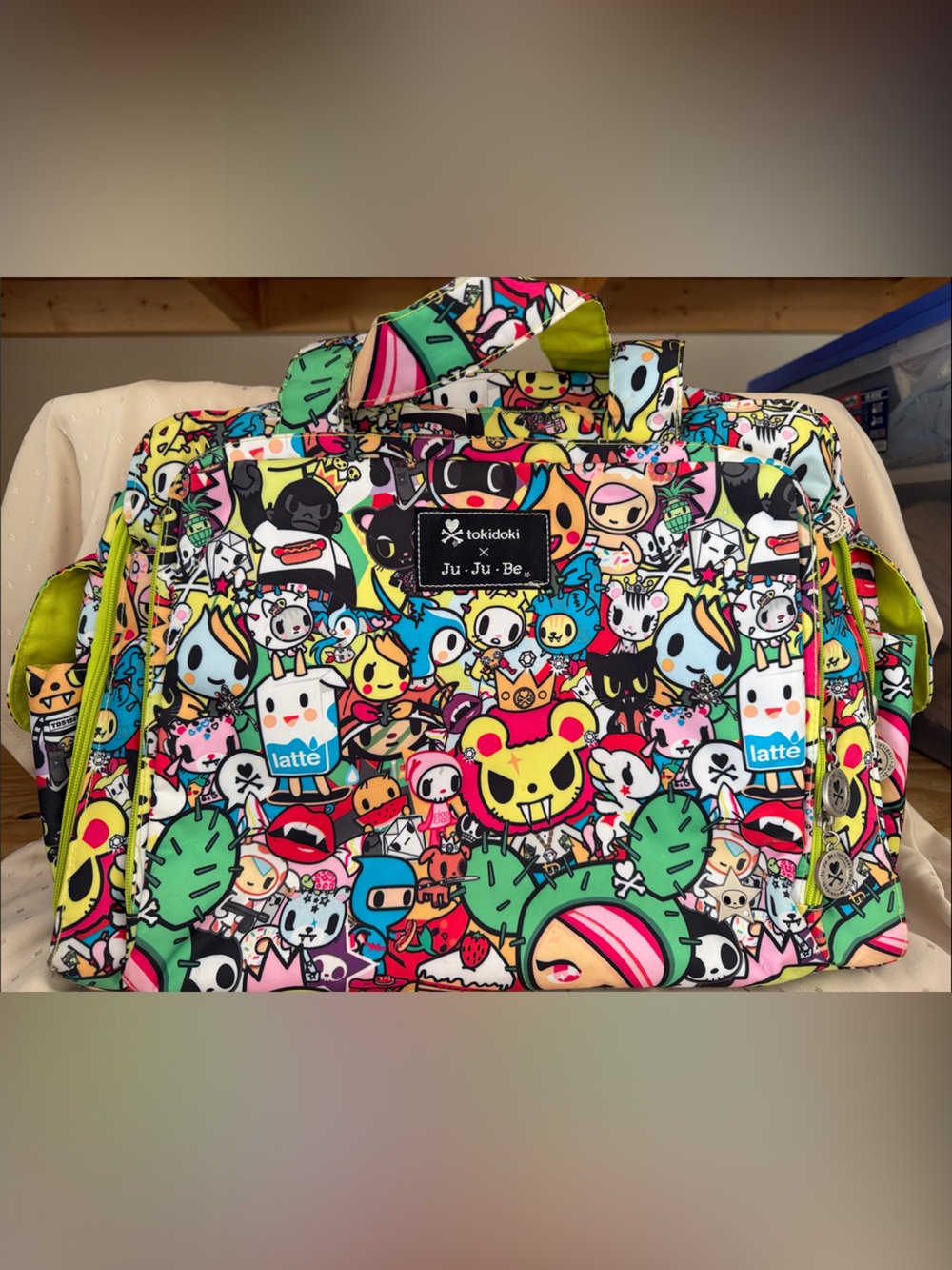 tokidoki Ju-Ju-Be Multicolor Cartoon Print Baby Bag